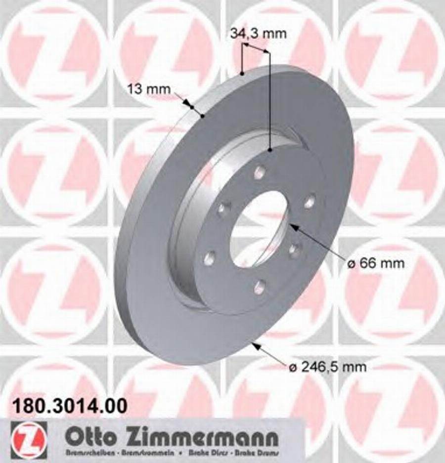 Zimmermann 180.3014.00 - Bremžu diski autodraugiem.lv