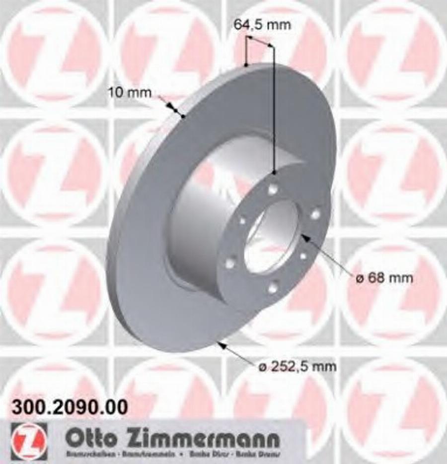 Zimmermann 300.2090.00 - Bremžu diski autodraugiem.lv