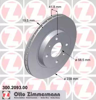 Zimmermann 300.2093.00 - Bremžu diski autodraugiem.lv