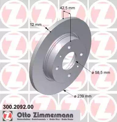 Zimmermann 300.2092.00 - Bremžu diski autodraugiem.lv