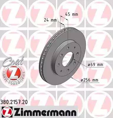 Zimmermann 380.2157.20 - Bremžu diski autodraugiem.lv