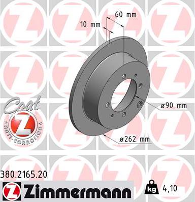 Zimmermann 380.2165.20 - Bremžu diski autodraugiem.lv