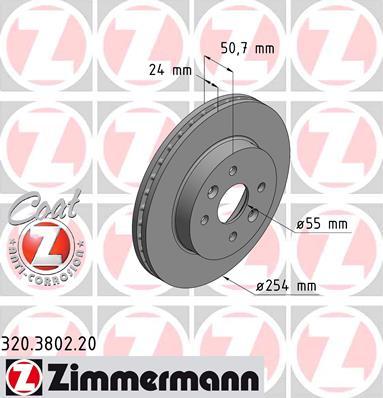Zimmermann 320.3802.20 - Bremžu diski autodraugiem.lv