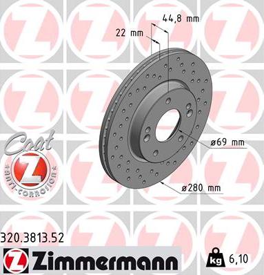 Zimmermann 320.3813.52 - Bremžu diski autodraugiem.lv