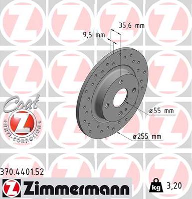 Zimmermann 370.4401.52 - Bremžu diski autodraugiem.lv