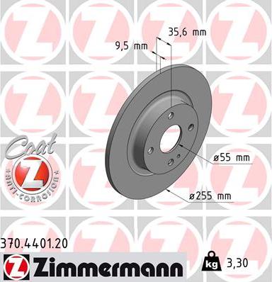 Zimmermann 370.4401.20 - Bremžu diski autodraugiem.lv