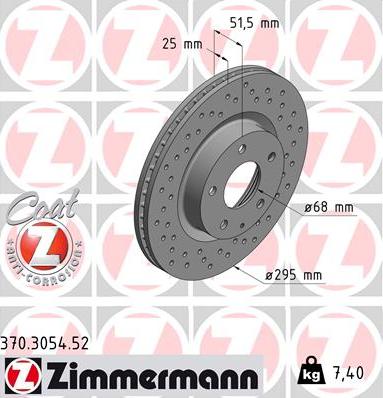 Zimmermann 370.3054.52 - Bremžu diski autodraugiem.lv