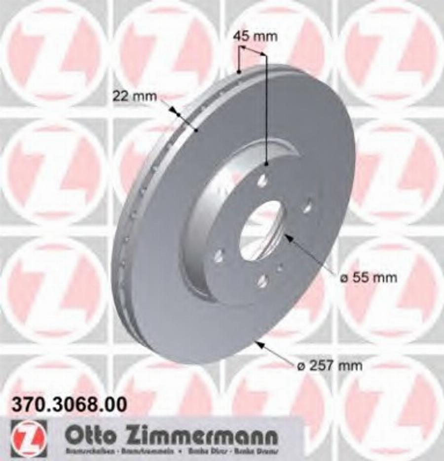 Zimmermann 370.3068.00 - Bremžu diski autodraugiem.lv