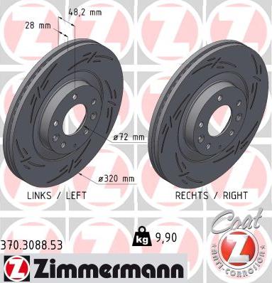 Zimmermann 370.3088.53 - Bremžu diski autodraugiem.lv