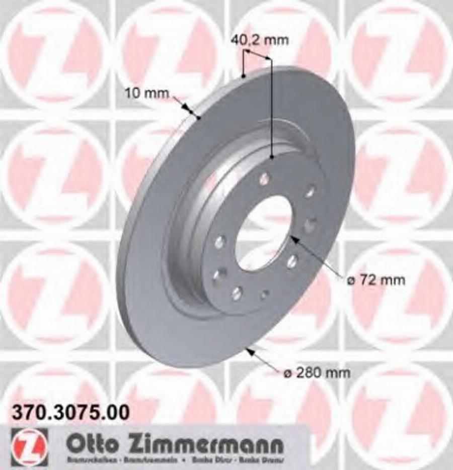 Zimmermann 370.3075.00 - Bremžu diski autodraugiem.lv