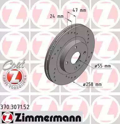 Zimmermann 370.3071.52 - Bremžu diski autodraugiem.lv