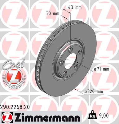 Zimmermann 290.2268.20 - Bremžu diski autodraugiem.lv