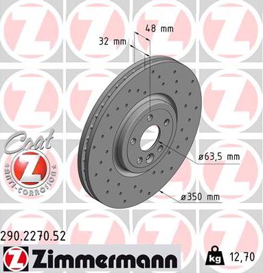 Zimmermann 290.2270.52 - Bremžu diski autodraugiem.lv