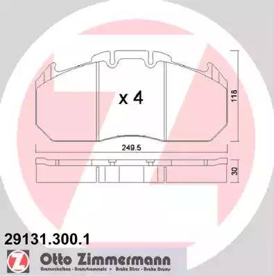 Zimmermann 29131.300.1 - Bremžu uzliku kompl., Disku bremzes autodraugiem.lv