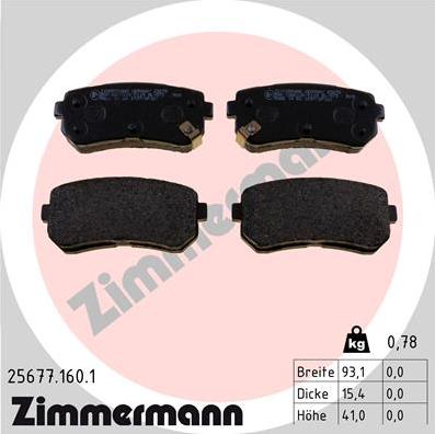 Zimmermann 25677.160.1 - Bremžu uzliku kompl., Disku bremzes autodraugiem.lv