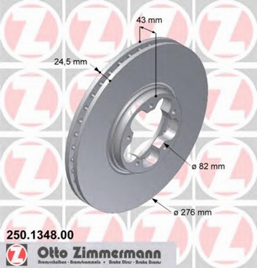 Zimmermann 250.1348.00 - Bremžu diski autodraugiem.lv