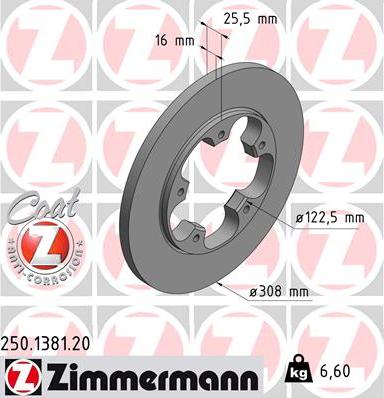 Zimmermann 250.1381.20 - Bremžu diski autodraugiem.lv