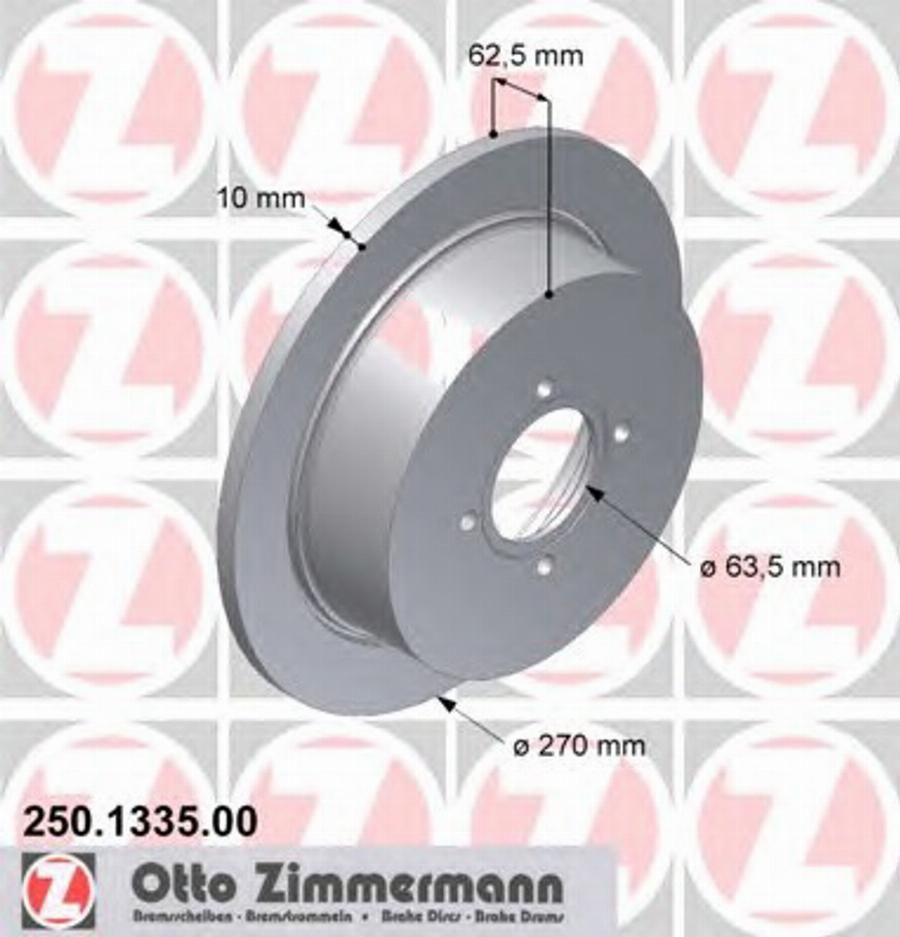 Zimmermann 250 1335 00 - Bremžu diski autodraugiem.lv