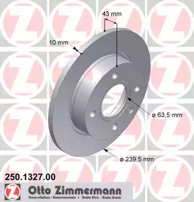 Zimmermann 250.1327.00 - Bremžu diski autodraugiem.lv