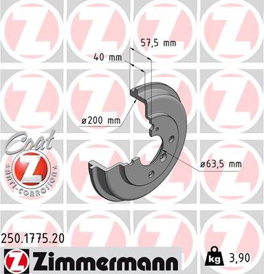 Zimmermann 250.1775.20 - Bremžu trumulis autodraugiem.lv