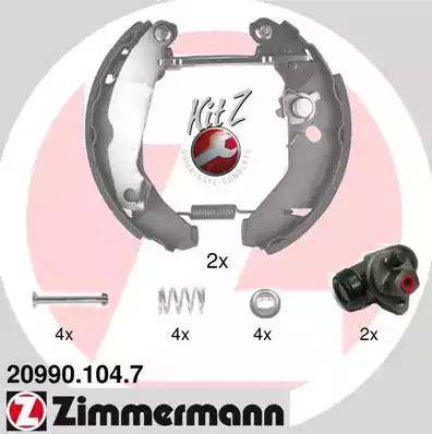 Zimmermann 20990.104.7 - Bremžu loku komplekts autodraugiem.lv