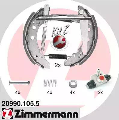 Zimmermann 20990.105.5 - Bremžu loku komplekts autodraugiem.lv