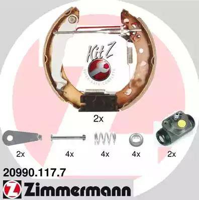 Zimmermann 20990.117.7 - Bremžu loku komplekts autodraugiem.lv