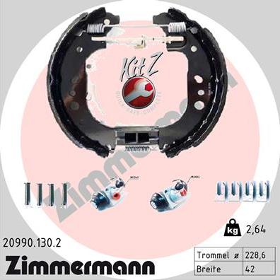 Zimmermann 20990.130.2 - Bremžu loku komplekts autodraugiem.lv