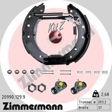 Zimmermann 20990.129.9 - Bremžu loku komplekts autodraugiem.lv