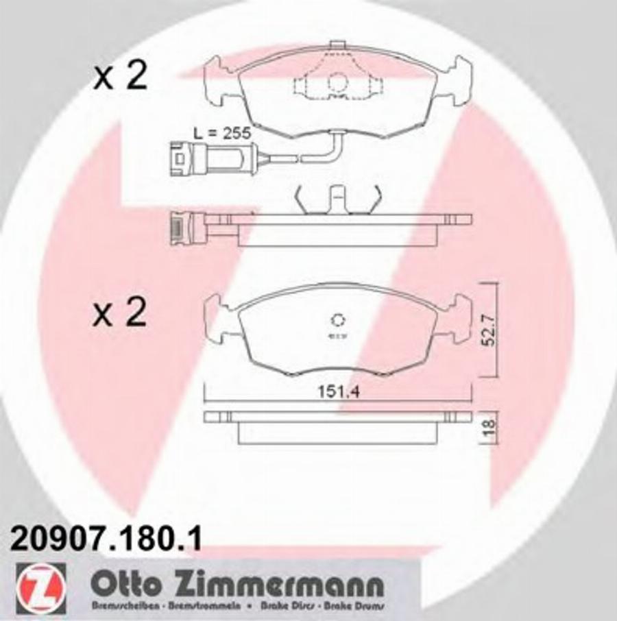 Zimmermann 209071801 - Bremžu uzliku kompl., Disku bremzes autodraugiem.lv