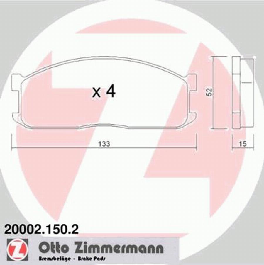 Zimmermann 200021502 - Bremžu uzliku kompl., Disku bremzes autodraugiem.lv