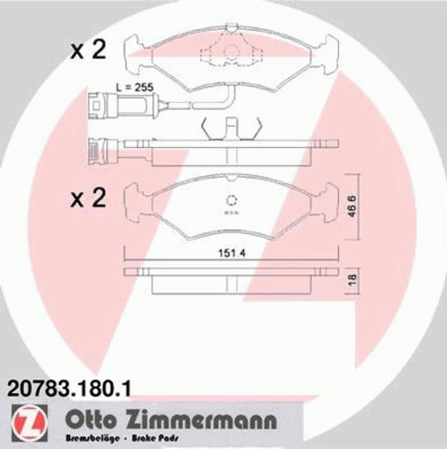 Zimmermann 207831801 - Bremžu uzliku kompl., Disku bremzes autodraugiem.lv