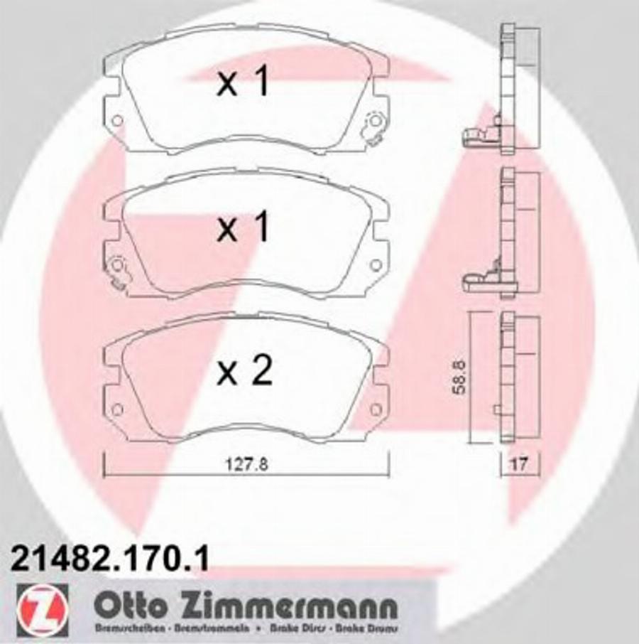 Zimmermann 214821701 - Bremžu uzliku kompl., Disku bremzes autodraugiem.lv