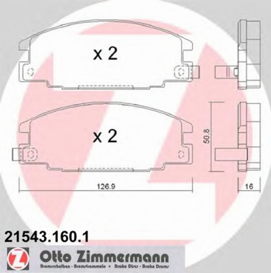 Zimmermann 21543.160.1 - Bremžu uzliku kompl., Disku bremzes autodraugiem.lv