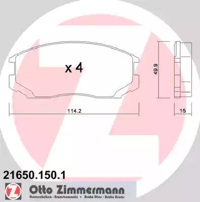 Zimmermann 21650.150.1 - Bremžu uzliku kompl., Disku bremzes autodraugiem.lv