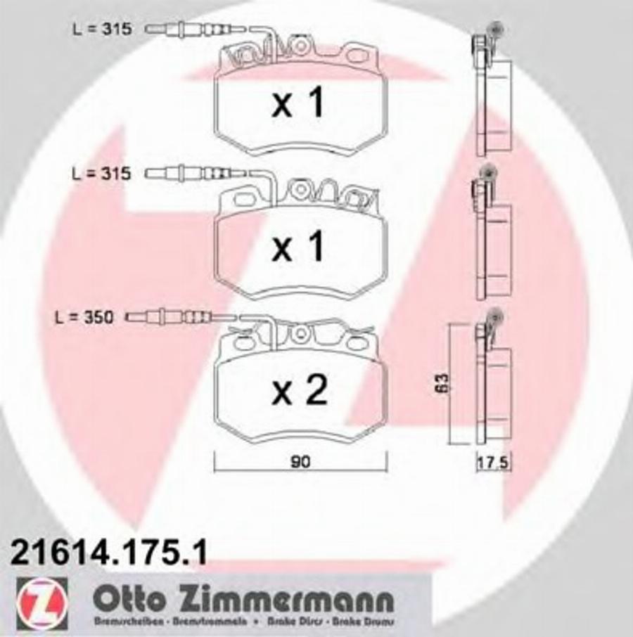 Zimmermann 216141751 - Bremžu uzliku kompl., Disku bremzes autodraugiem.lv