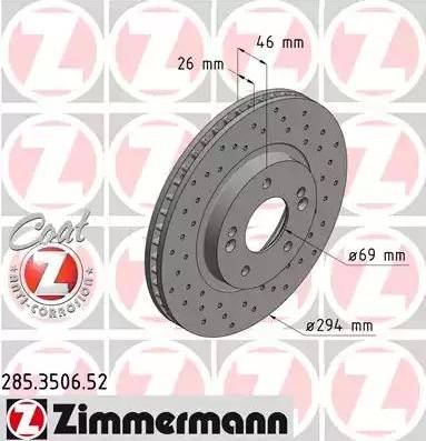 Zimmermann 285.3506.52 - Bremžu diski autodraugiem.lv