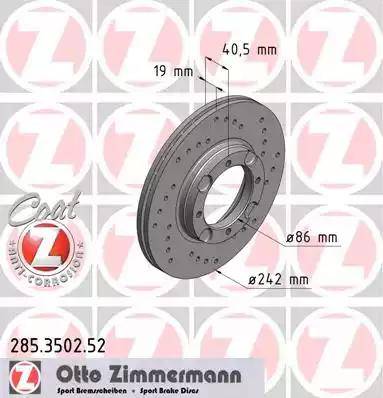 Zimmermann 285.3502.52 - Bremžu diski autodraugiem.lv