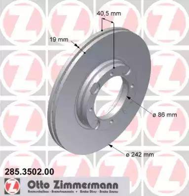 Zimmermann 285.3502.00 - Bremžu diski autodraugiem.lv