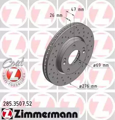 Zimmermann 285.3507.52 - Bremžu diski autodraugiem.lv