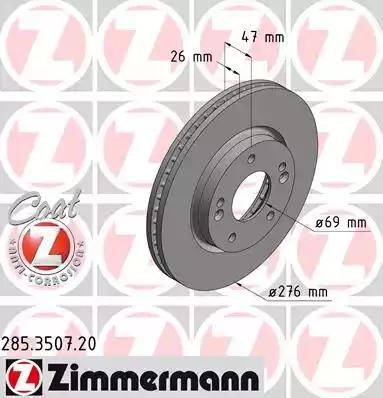 Zimmermann 285.3507.20 - Bremžu diski autodraugiem.lv