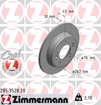 Zimmermann 285.3528.20 - Bremžu diski autodraugiem.lv