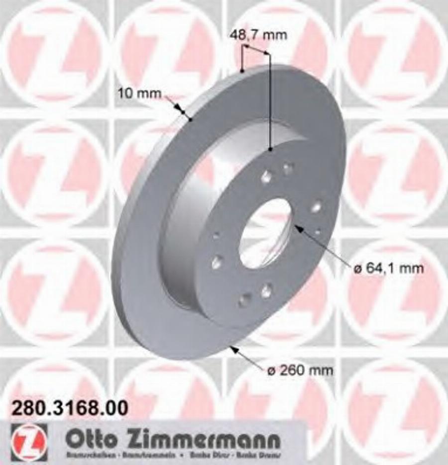 Zimmermann 280.3168.00 - Bremžu diski autodraugiem.lv