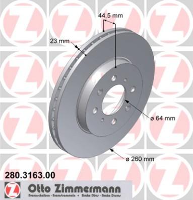 Zimmermann 280.3163.00 - Bremžu diski autodraugiem.lv