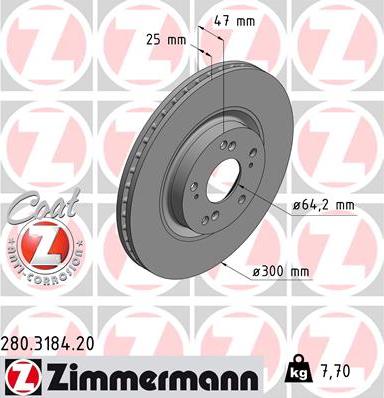 Zimmermann 280.3184.20 - Bremžu diski autodraugiem.lv