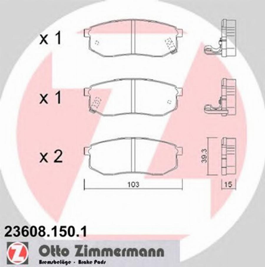 Zimmermann 236081501 - Bremžu uzliku kompl., Disku bremzes autodraugiem.lv