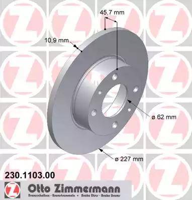 Zimmermann 230.1103.00 - Bremžu diski autodraugiem.lv