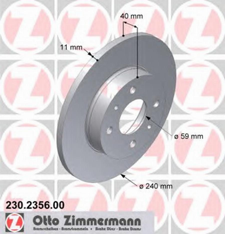 Zimmermann 230 2356 00 - Bremžu diski autodraugiem.lv