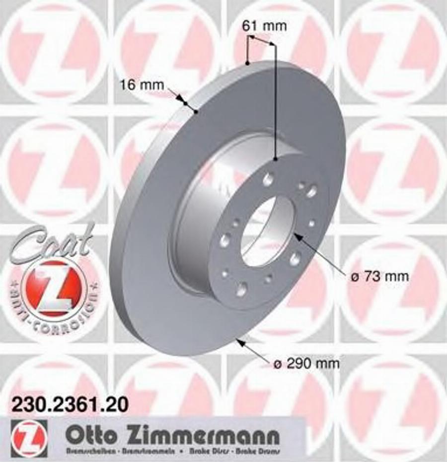 Zimmermann 230236120 - Bremžu diski autodraugiem.lv