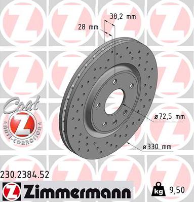 Zimmermann 230.2384.52 - Bremžu diski autodraugiem.lv